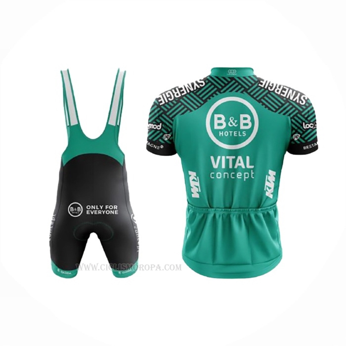 2020 Ropa Ciclismo Vital Concept-BB Hotels Blanco Verde Mangas Corta y Culotte Corto